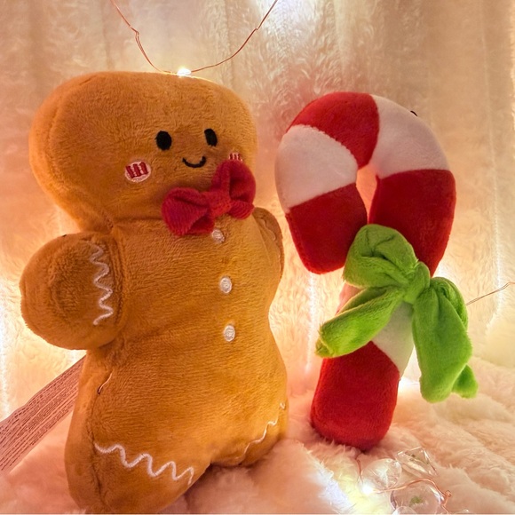 Christmas set of mini plush candy cane and ginger bread 🎄 - Picture 1 of 4